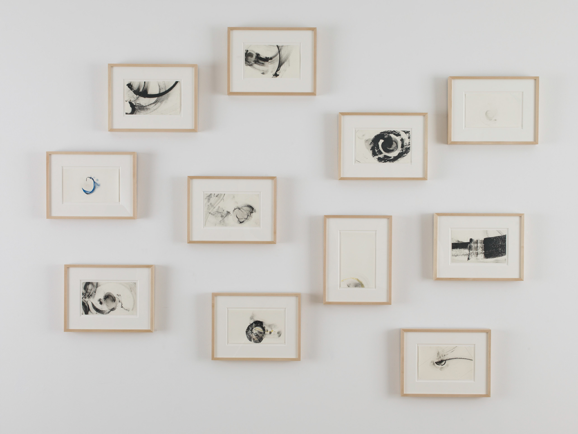 Trisha Brown Eleven Incidents, 2008 Charcoal on paper Set of 11 drawings:  6 x 10.125 inches (15.2 x 25.7 cm), each